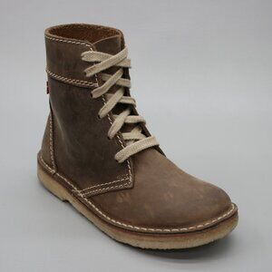 Duckfeet 41 Ladies 10/men's 8.5 Faborg Brown Leather Lace-up Ankle Boots Unlined